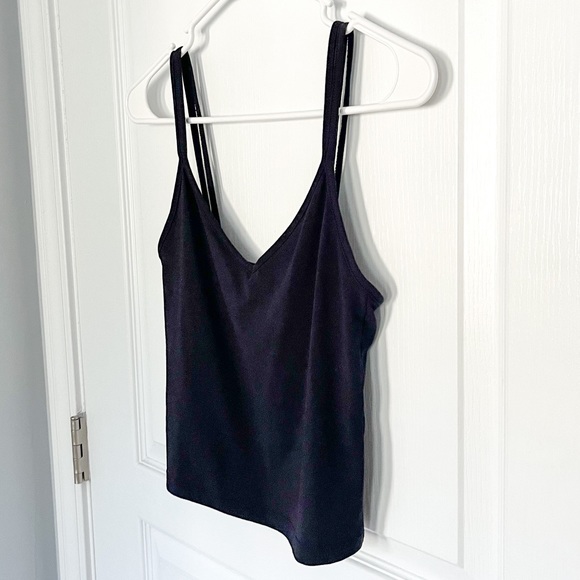 REVOLVE Black V Neck Double Strap Crop Top - Picture 2 of 5